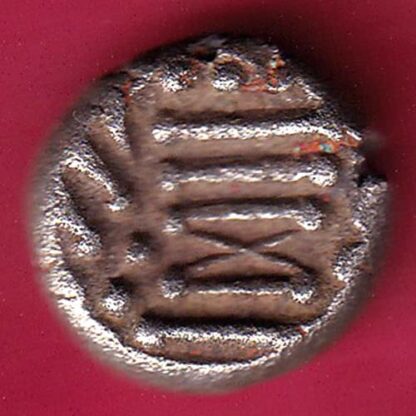 ANCIENT INDIA GADHAYA DYNASTY KING PORTRAIT COIN - F3278 - Image 2