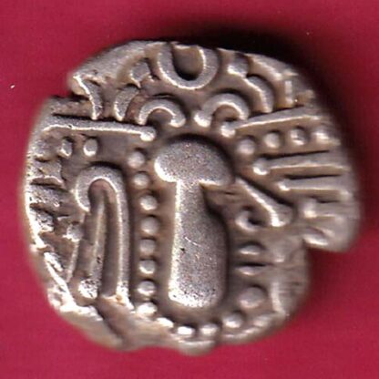 ANCIENT INDIA GADHAYA DYNASTY KING PORTRAIT COIN - F3285