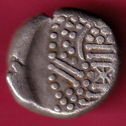 ANCIENT INDIA GADHAYA DYNASTY KING PORTRAIT COIN – F3328 - Image 2