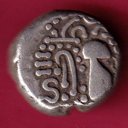 ANCIENT INDIA GADHAYA DYNASTY KING PORTRAIT COIN – F3328