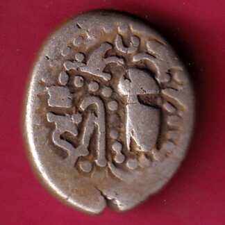 ANCIENT INDIA GADHAYA DYNASTY KING PORTRAIT COIN – F3331