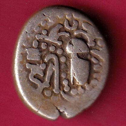 ANCIENT INDIA GADHAYA DYNASTY KING PORTRAIT COIN – F3331