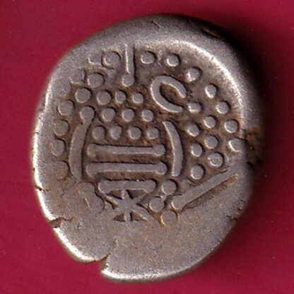 ANCIENT INDIA GADHAYA DYNASTY KING PORTRAIT COIN – F3331 - Image 2