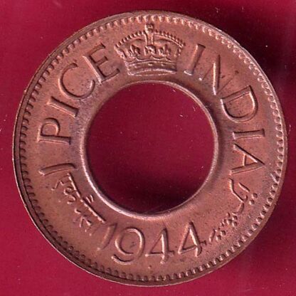 British india king george vi 1944 one pice beautiful copper coin  – FB9598