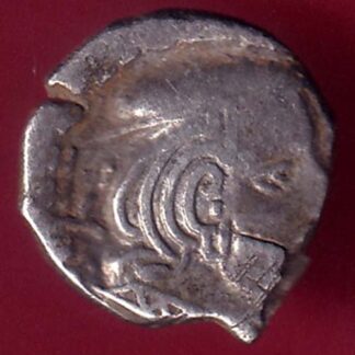 ANCIENT INDIA KSHATRAP DYNASTY KING PORTRAIT SILVER COIN - FB9637