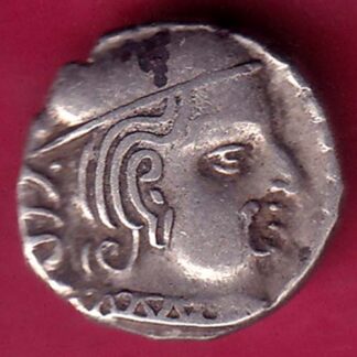 ANCIENT INDIA KSHATRAP DYNASTY KING PORTRAIT SILVER COIN - FB9649