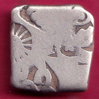 ANCIENT INDIA MAURYAN PERIOD ANIMAL STANDING MAGADH DYNASTY SILVER PUNCHMARK - FB9650