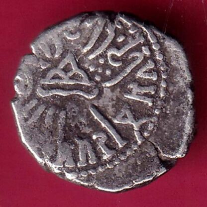 ANCIENT INDIA KSHATRAP DYNASTY KING PORTRAIT SILVER COIN - FB9709 - Image 2