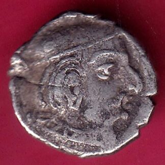 ANCIENT INDIA KSHATRAP DYNASTY KING PORTRAIT SILVER COIN - FB9709