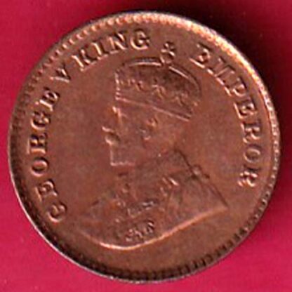 BRITISH INDIA 1926 GEORGE V 1/12 ANNA COPPER COIN - FB9767 - Image 2