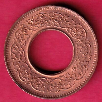 british india king george vi 1944 LAHORE MINT one pice copper coin – FB9877 - Image 2