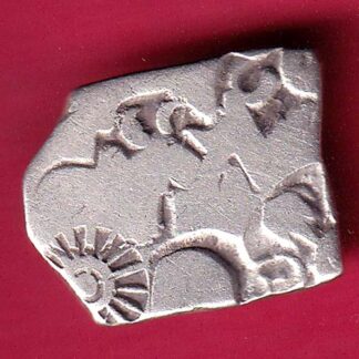 ANCIENT INDIA MAURYAN PERIOD ANIMAL STANDING MAGADH DYNASTY SILVER PUNCHMARK- FB9898