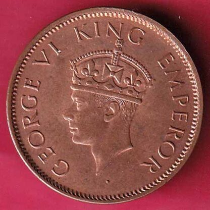 BRITISH INDIA 1940 GEOGR VI ONE QUARTER ANNA  – FB9916 - Image 2