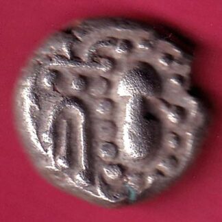 ANCIENT INDIA GADHAYA DYNASTY KING PORTRAIT COIN - F3274
