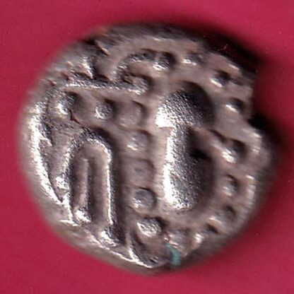 ANCIENT INDIA GADHAYA DYNASTY KING PORTRAIT COIN - F3274