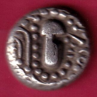 ANCIENT INDIA GADHAYA DYNASTY KING PORTRAIT COIN - F3340