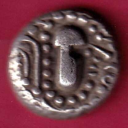 ANCIENT INDIA GADHAYA DYNASTY KING PORTRAIT COIN - F3340