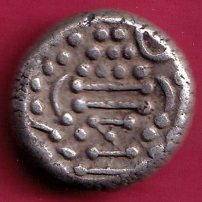 ANCIENT INDIA GADHAYA DYNASTY KING PORTRAIT COIN - F3340 - Image 2