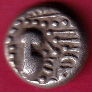 ANCIENT INDIA GADHAYA DYNASTY KING PORTRAIT COIN - F3346