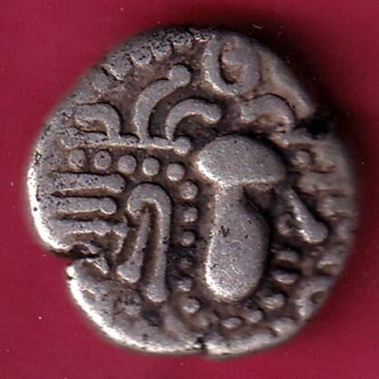 ANCIENT INDIA GADHAYA DYNASTY KING PORTRAIT COIN – F3375