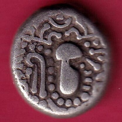 ANCIENT INDIA GADHAYA DYNASTY KING PORTRAIT COIN – F3386