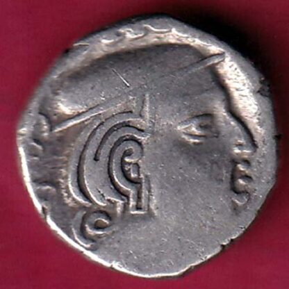 ANCIENT INDIA KSHTRAP DYNASTY KINGS PORTRAIT SILVER COIN – F3390