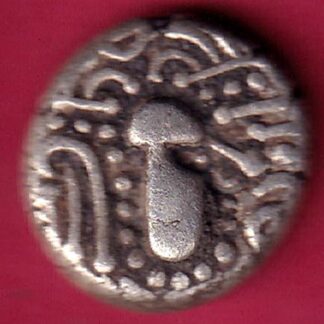 ANCIENT INDIA GADHAYA DYNASTY KING PORTRAIT COIN – F3393
