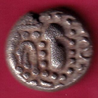 ANCIENT INDIA GADHAYA DYNASTY KING PORTRAIT COIN – F3456