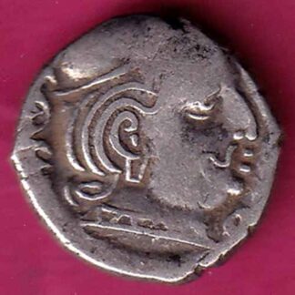 ANCIENT INDIA KSHATRAP DYNASTY KING PORTRAIT SILVER COIN – F3467