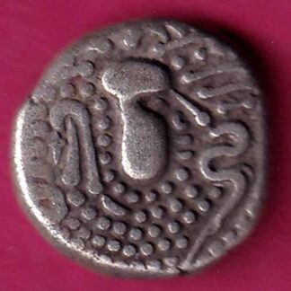 ANCIENT INDIA GADHAYA DYNASTY KING PORTRAIT COIN – F3474