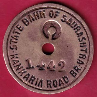 BANK TOKEN: STATE BANK OF SAURASHTRA BR. KANKRIA ROAD 1442   –F3581