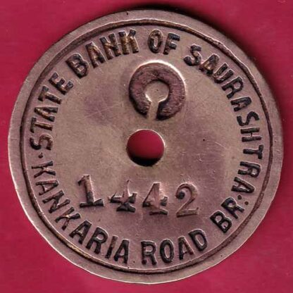 BANK TOKEN: STATE BANK OF SAURASHTRA BR. KANKRIA ROAD 1442   –F3581