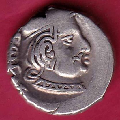 ANCIENT INDIA KSHATRAP DYNASTY KING PORTRAIT SILVER COIN :- F3611