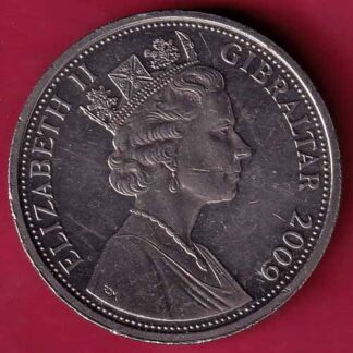 ELIZABETH II GIBRATAR 2009 INDUSTRIAL REVOLUTION ONE CROWN –F3677