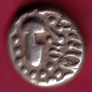ANCIENT INDIA GADHAYA DYNASTY KING PORTRAIT COIN –F3694