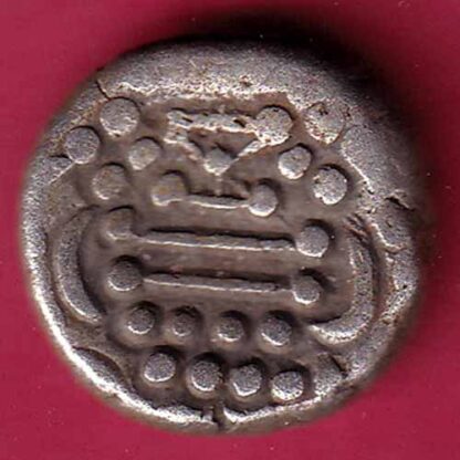 ANCIENT INDIA GADHAYA DYNASTY KING PORTRAIT COIN - F3710 - Image 2