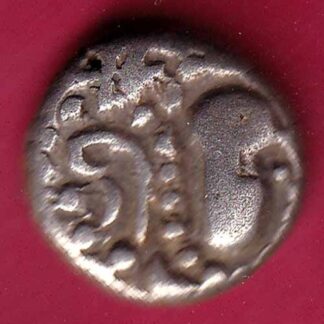 ANCIENT INDIA GADHAYA DYNASTY KING PORTRAIT COIN - F3710