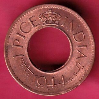 British india king george vi 1944 LAHORE MINT one pice copper coin – FC103