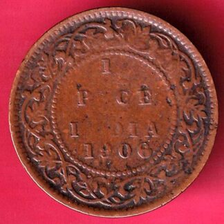 british india 1906 edward vii  1/2 pice copper coin – FC109