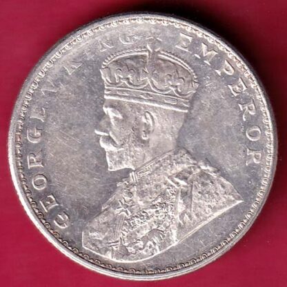 British India 1913 Bombay mint George V ONE RUPEE Silver coin - FC17 - Image 2