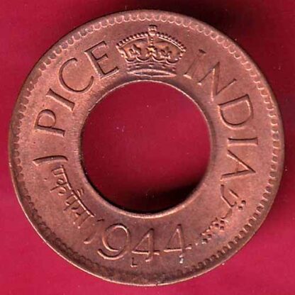British india king george vi 1944 LAHORE MINT one pice copper coin – FC262
