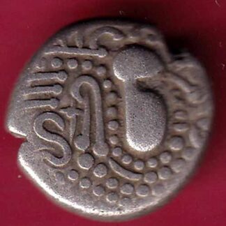 ANCIENT INDIA GADHAYA DYNASTY KING PORTRAIT COIN- FC274