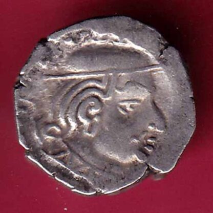 ANCIENT INDIA KSHATRAP DYNASTY KING PORTRAIT SILVER COIN- FC276