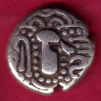 ANCIENT INDIA GADHAYA DYNASTY KING PORTRAIT COIN - F3818