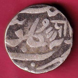 "RARE" baroda state aanad rao gayakwad dholka or petlad mint in the name of shahalam ii  one rupee silver coin – F3922