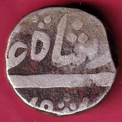 "RARE" baroda state aanad rao gayakwad dholka or petlad mint in the name of shahalam ii  one rupee silver coin – F3922 - Image 2