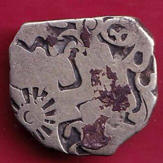 ANCIENT INDIA MAURYAN PERIOD ANIMAL STANDING MAGADH DYNASTY SILVER PUNCHMARK  – FC302