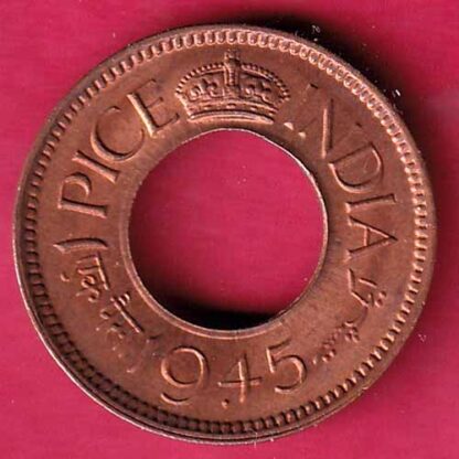 British india king george vi 1945 one pice beautiful copper coin – FC461