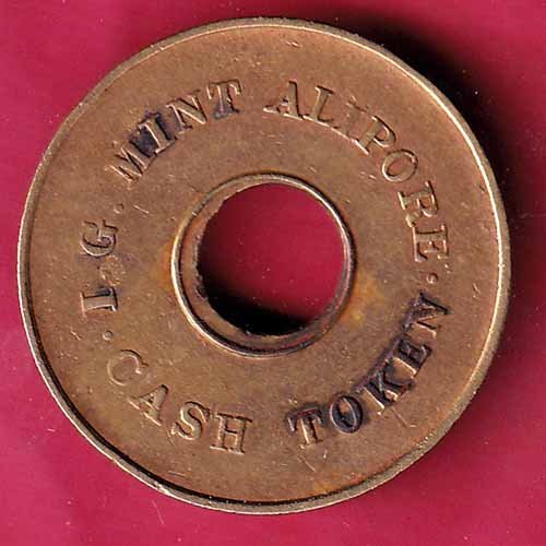 TOKEN: I.G MINT ALIPORE *CASH TOKEN* 50 PAISA- FC474 - Image 2