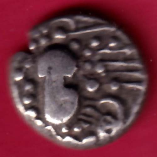 ANCIENT INDIA GADHAYA DYNASTY KING PORTRAIT COIN –F3944
